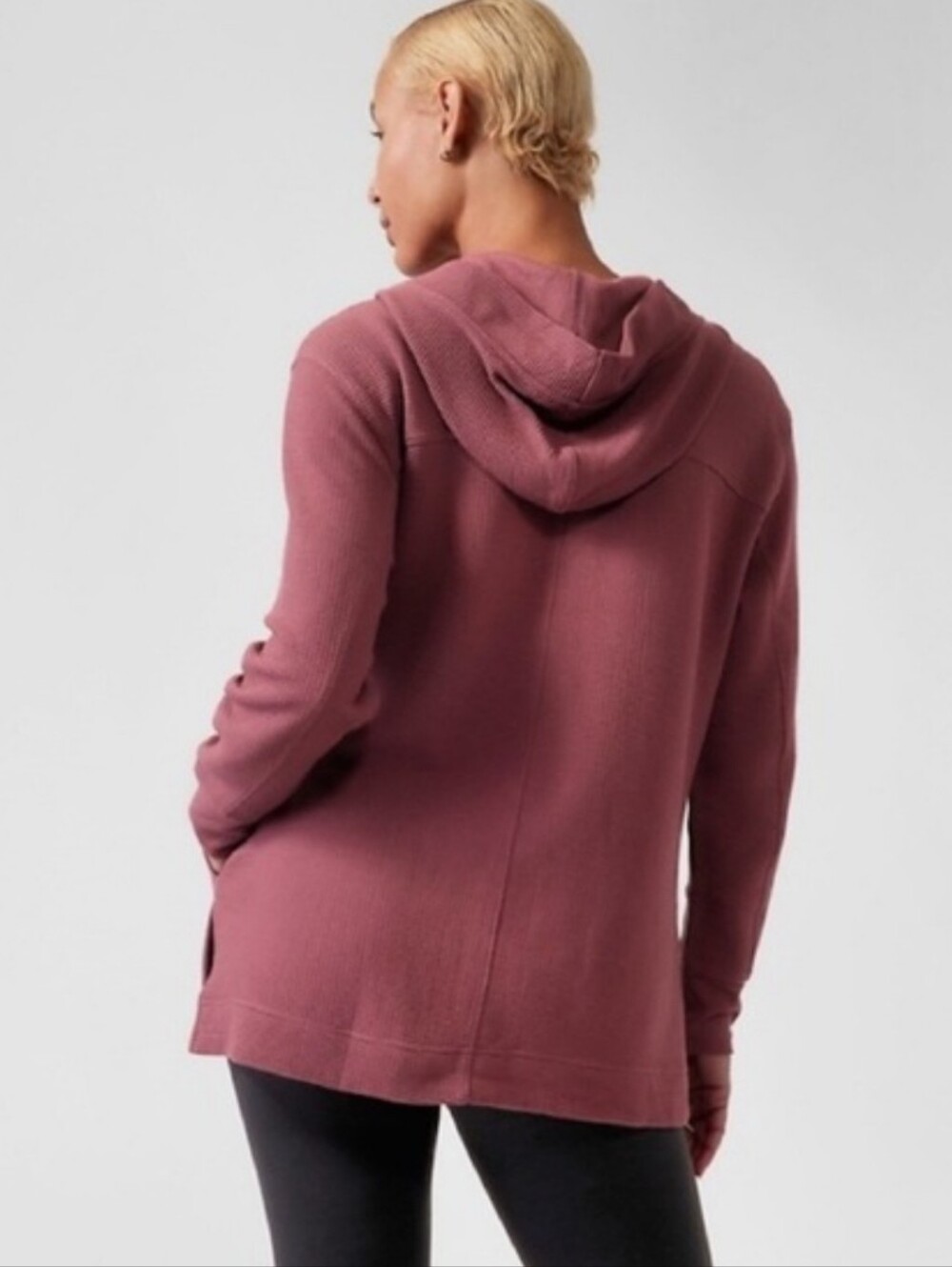 Athleta Coaster Luxe Waffle Hoodie Size Small - Picture 2 of 9